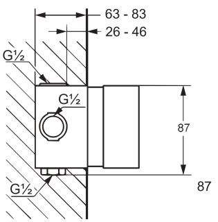 Термостат скрытого монтажа DN 20 Kludi 35158